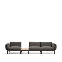 Kave Home 3-zits Bank 'Sorells' Met tafel, kleur Grijs