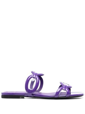 Valentino Garavani sandales Chain 1967 à semelle plate - Violet