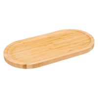 Serveerplankje voor hapjes/fingerfood  - 30 x 15 cm - bamboe hout - borrelplank - tapasplank