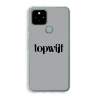 Topwijf Grijs Zwart: Google Pixel 5 Transparant Hoesje Topwijf Grijs Zwart: Google Pixel 5 Transparant Hoesje