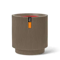 Vaas cilinder Groove NL 36x38 warm taupe