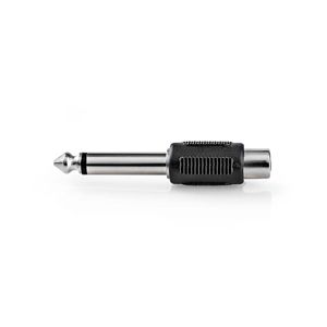 Nedis Mono-Audioadapter | 6,35 mm Male | RCA Female | Zwart | 1 stuks - CAGB23935BK CAGB23935BK