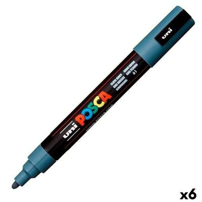 Markeerstiften POSCA PC-5M Donker grijs (6 Stuks)