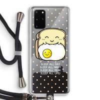 Sleep All Day: Samsung Galaxy S20 Plus Transparant Hoesje met koord