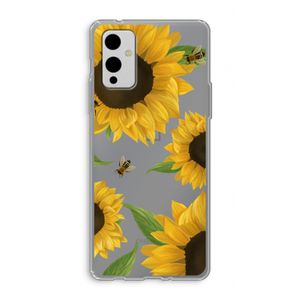 Sunflower and bees: OnePlus 9 Transparant Hoesje
