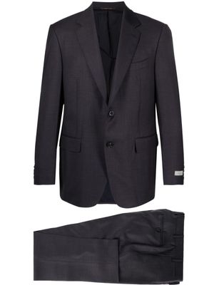 Canali costume en laine à patch logo - Bleu