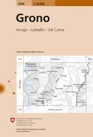 Wandelkaart - Topografische kaart 1294 Grono | Swisstopo - thumbnail