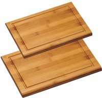 Acacia houten snijplanken voordeel set 21 x 32 en 26 x 40 cm