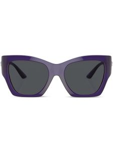 Versace Eyewear lunettes de soleil carrées à plaque logo - Violet