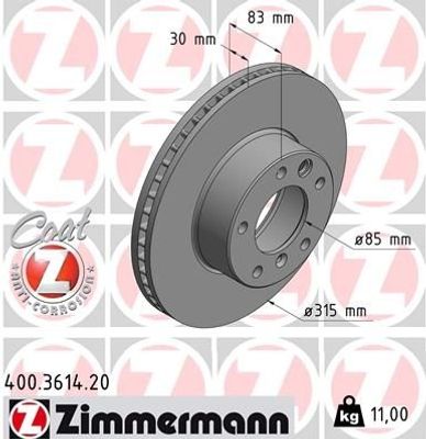 Remschijf Coat Z 400361420