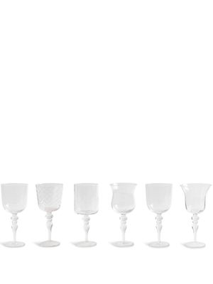 Bitossi Home lot de 6 verres Assorted Goblets - Blanc