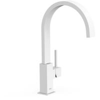 Keukenkraan Tres Top | Opbouw | 360° Draaibaar | Mengkraan | 1-hendel | Vierkant | Wit mat