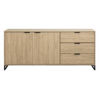 Leen Bakker - Dressoir Lucca - Eikenkleur - 82x185x48 Cm - MDF - Bruin#Beige Leen Bakker - Dressoir Lucca - Eikenkleur - 82x185x48 Cm - MDF - Bruin#Beige