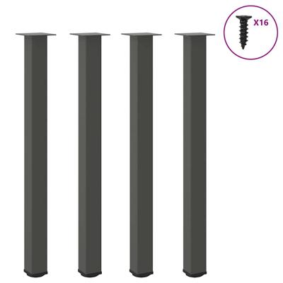 Bartafelpoten 4 st 110-112 cm staal antraciet