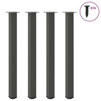 Bartafelpoten 4 st 110-112 cm staal antraciet