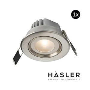 Inbouwspot Häsler Tarragona Incl. Fase Aansnijding Dimbaar 8 cm 4 Watt Warm Wit RVS Set 1x