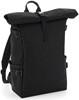 Atlantis BG858 Block Roll-Top Backpack - Black/Black - 28 x 48 x 15 cm