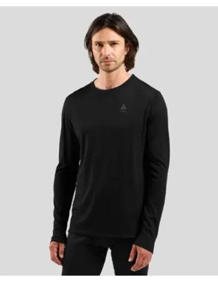 Odlo Merino 160 Wol Ondershirt Crewneck Longsleeve Heren (zwart) Zwart M