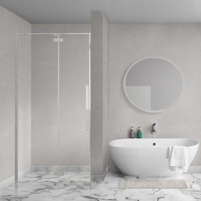 Aqua Vista Oria Linea nisdeur - 110x200cm - incl. montageset - Chroom SW1186289/SW1175898