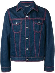 Valentino Garavani veste en denim à logo imprimé - Bleu