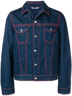 Valentino Garavani veste en denim à logo imprimé - Bleu