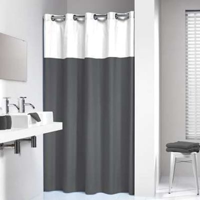 Sealskin douchegordijn Double - grijs - 180x200 cm
