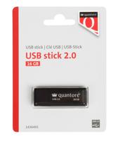 Usb stick 2.0 quantore usb-a 16gb zwart | 400 stuks