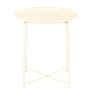 SVJ Bijzettafel Rond - 47 x 47 x 51 cm - Metaal - Beige