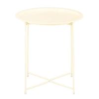 SVJ Bijzettafel Rond - 47 x 47 x 51 cm - Metaal - Beige