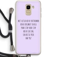 Zelfvertrouwen: Samsung Galaxy J6 (2018) Transparant Hoesje met koord