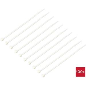 TRU COMPONENTS TC-12533332 Kabelbinder 150 mm 3.6 mm Wit Vlamvertragend 100 stuk(s)