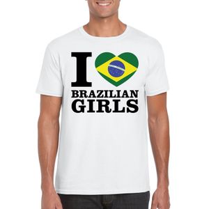 I love Brazilian girls t-shirt wit heren