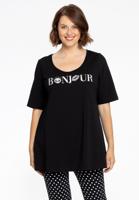 Yoek Tuniek flare BONJOUR organic | Zwart | Maat 58/60 Yoek Tuniek flare BONJOUR organic | Zwart | Maat 58/60