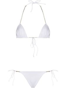 The Attico bikini à détail de chaîne - Blanc