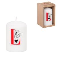 Out Of The Blue stompkaars live laugh love 6 x 8 cm | 16 stuks