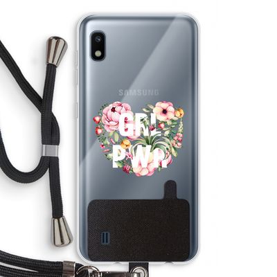 GRL PWR Flower: Samsung Galaxy A10 Transparant Hoesje met koord