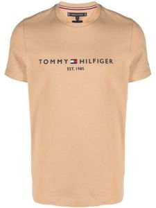 Tommy Hilfiger t-shirt en coton à logo imprimé - Marron