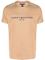 Tommy Hilfiger t-shirt en coton à logo imprimé - Marron