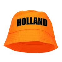Holland supporter vissershoedje / hoedje oranje voor Koningsdag en EK / WK fans - Verkleedhoofddeksels