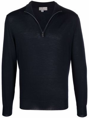 Canali pull à col montant zippé - Bleu