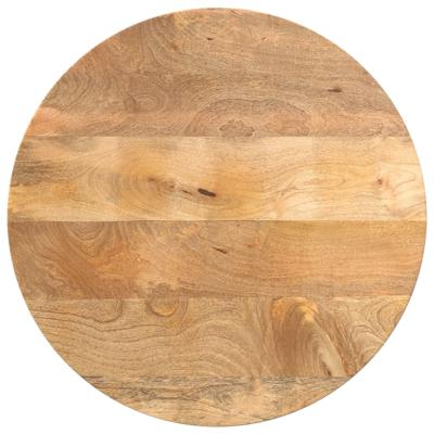 Tafelblad rond 60x2,5 cm massief ruw mangohout