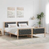 Bedframe Donkergrijs 180 x 200 cm Massief grenenhout