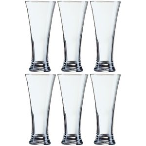 6x Stuks pilsner bierglazen voor witbier/rosebier 330 ml