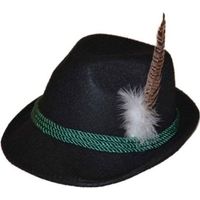 Zwarte bierfeest/oktoberfest hoed verkleed accessoire voor dames/heren   -