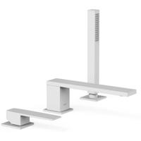 Badrand kraan Tres Slim | Inbouw | Mengkraan | 2-weg | vierkant | Wit mat