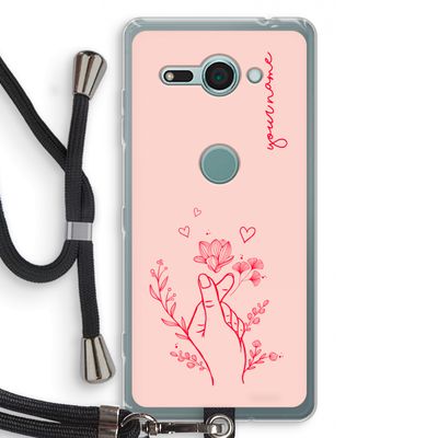 Giving Flowers: Sony Xperia XZ2 Compact Transparant Hoesje met koord