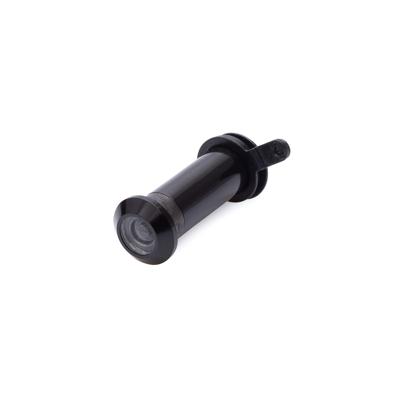 Deurspion - zwart - massief messing - 1,2 cm - 160 graden - deurbeveiliging