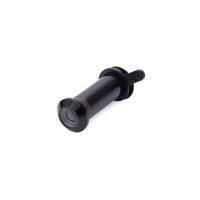 Deurspion - zwart - massief messing - 1,2 cm - 160 graden - deurbeveiliging