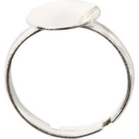 Creativ Company Ring voor de vinger, verzilverd, 15 stuk/ 1 doos