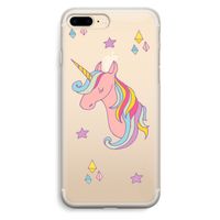 Roze eenhoorn: iPhone 7 Plus Transparant Hoesje Roze eenhoorn: iPhone 7 Plus Transparant Hoesje